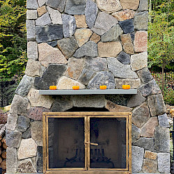 King of Hearths Natural Stone Veneer Fireplace