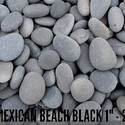 Mexican Beach Pebbles Black