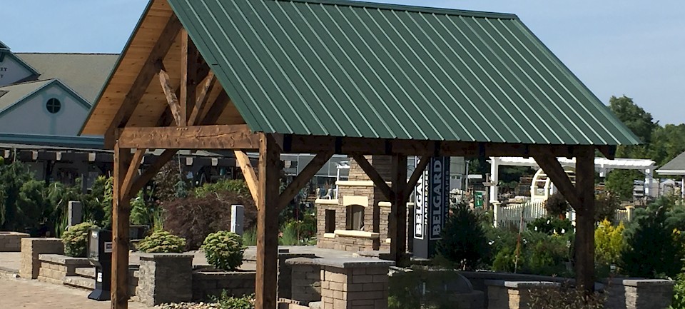 Landscape supply yard timberframe