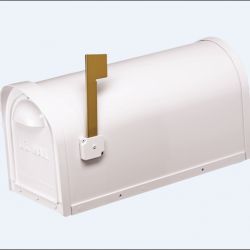 Mailbox Cast Aluminum White